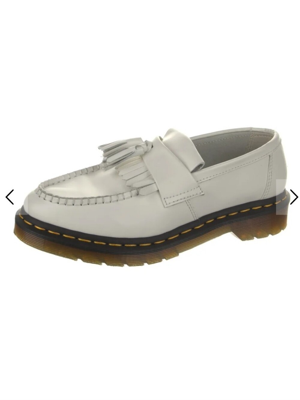 DR MARTEN'S NWOB 9M White Leather Fringe and Tassel Loafers
